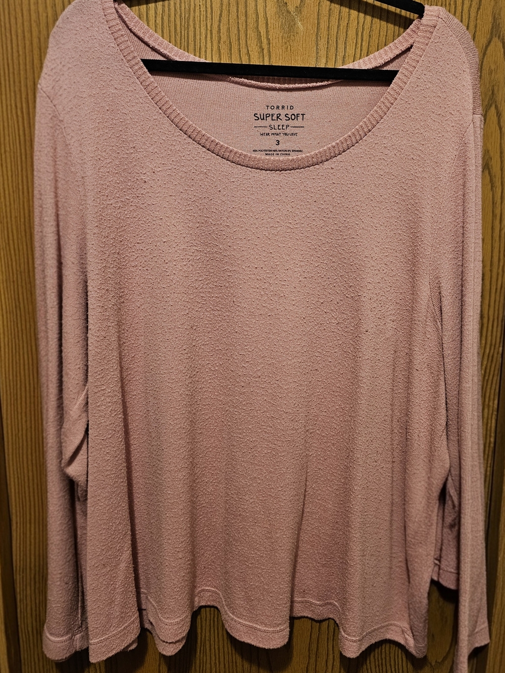 Torrid Super Soft Sleep Long-Sleeve Top - Dusty Rose.